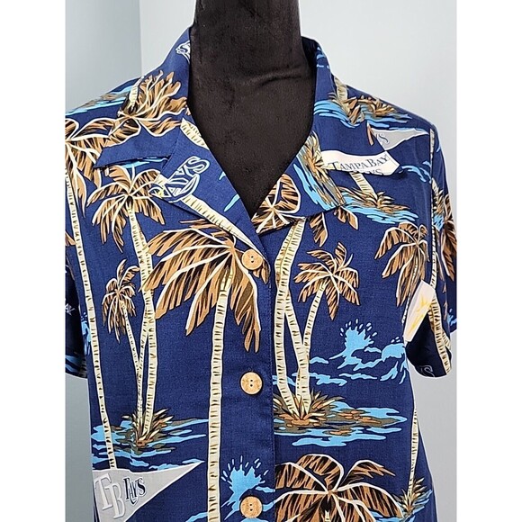 Tampa Bay Rays Reyn Spooner Shirt Medium Blue Button Up MLB Baseball Hawaiian - Picture 3 of 10